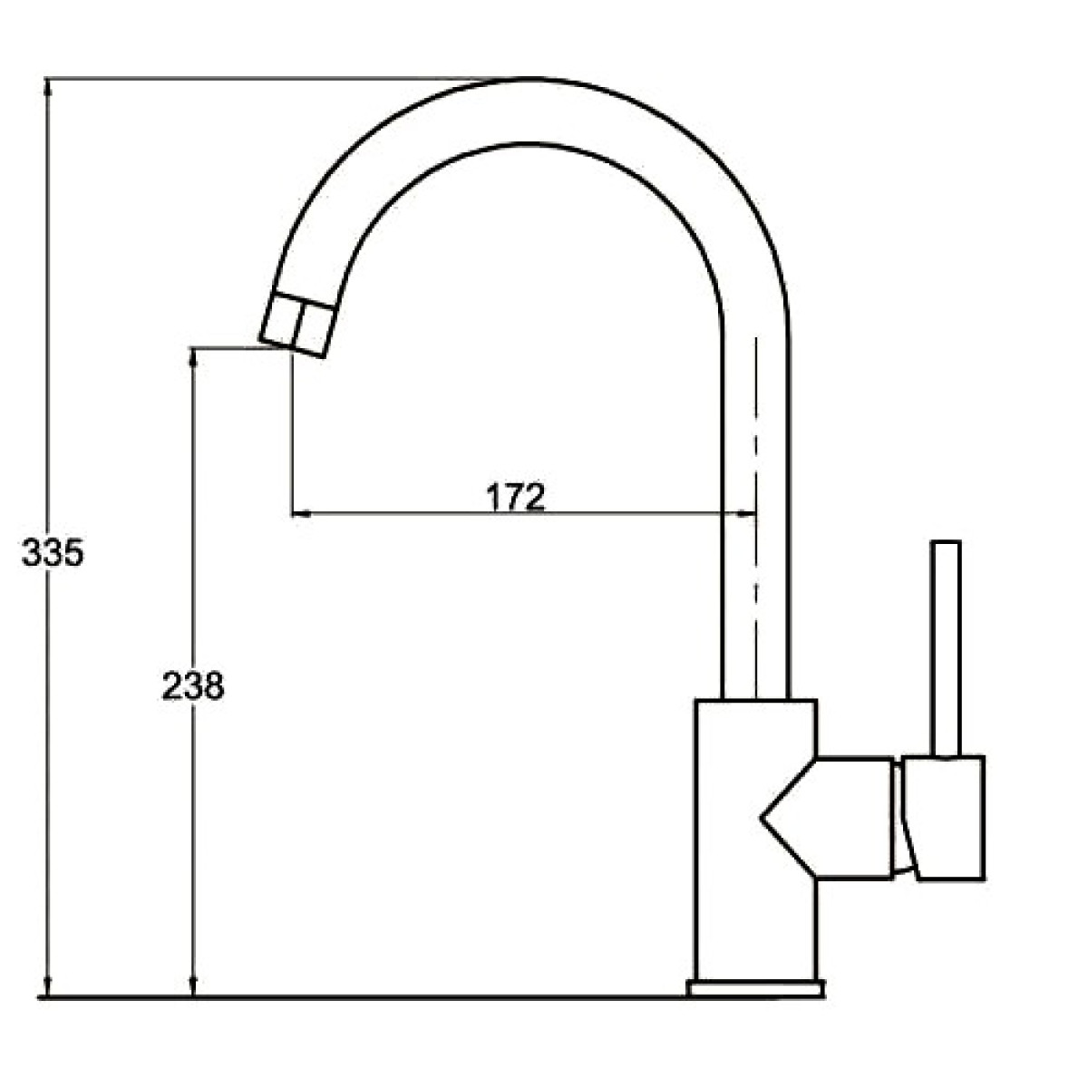 Смеситель кухонный Aquasanita 5523-311 BR decor