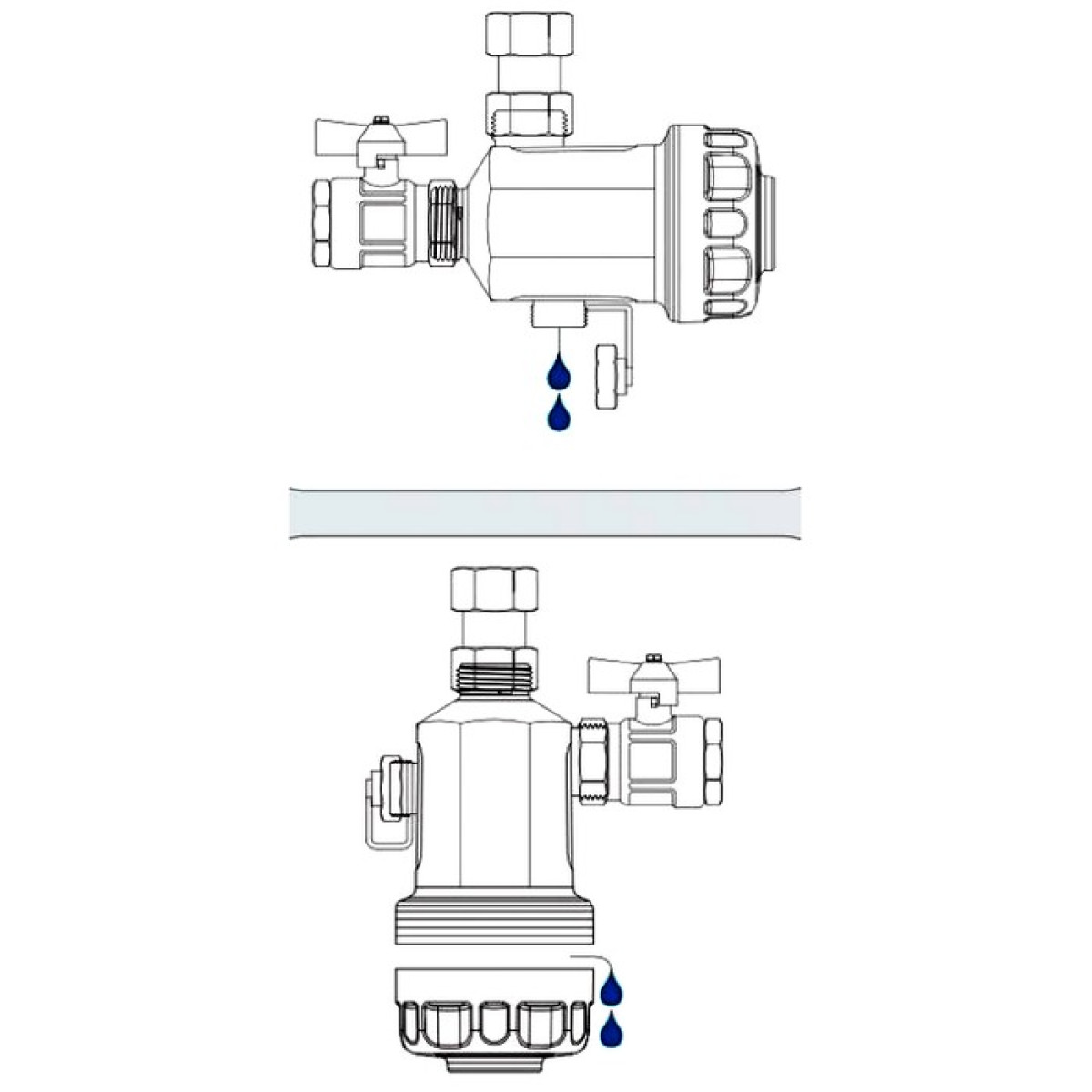 Магнітний фільтр брудоуловлювач Atlas Filtri FDM-1P 3/4" (RE6170110)