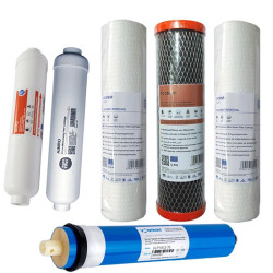 Комплект картриджів Aquafilter RX-RO6 + мембрана Vontron 75 G