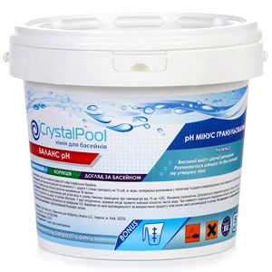 Crystal Pool препарат для снижения уровня рН в бассейне рH-Minus, 5 кг  
