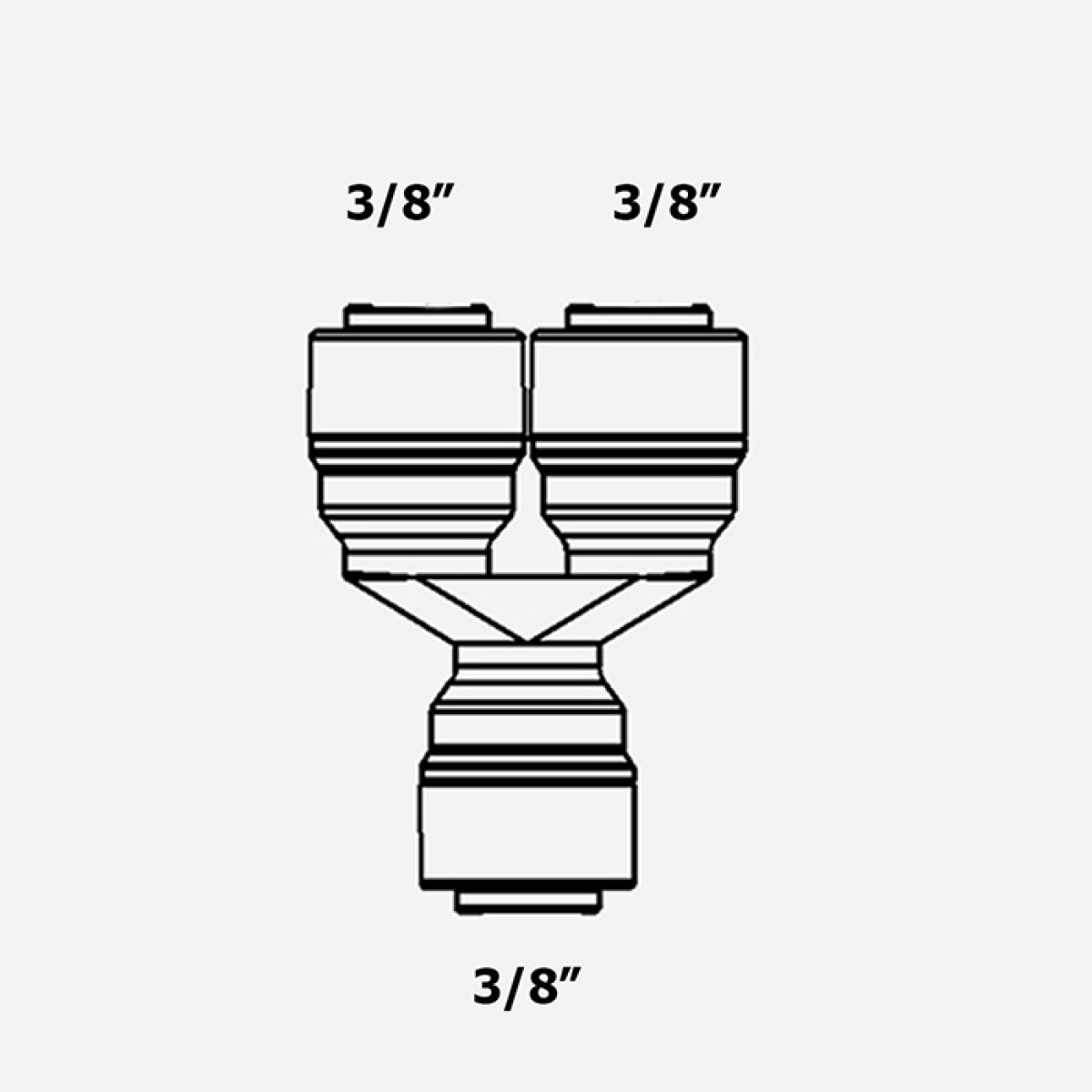 Фитинг разделитель Raifil 1805-B (трубка 3/8"-трубка 3/8"-трубка 3/8")