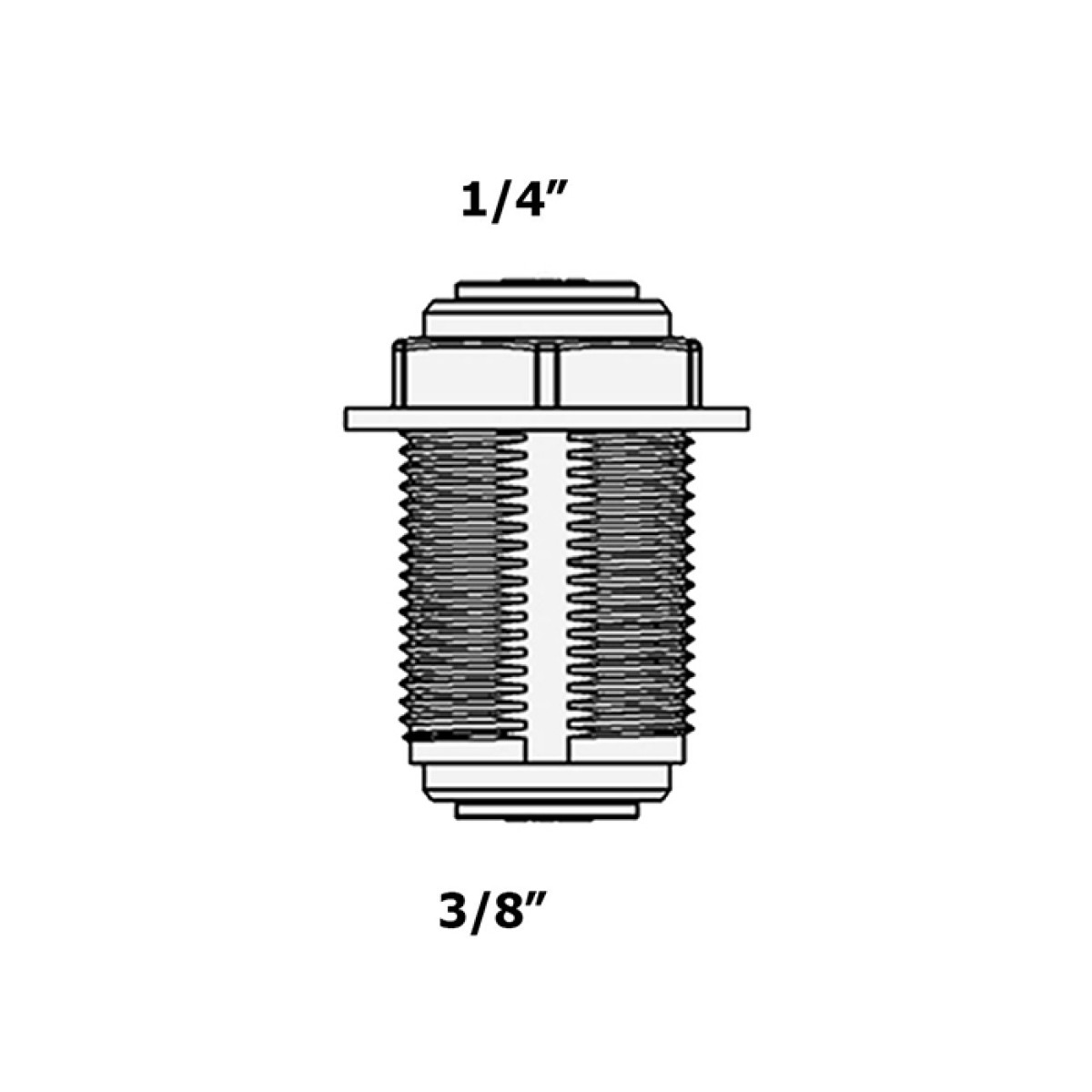 Фитинг прямой Raifil 1807-C (трубка 1/4"- трубка 3/8")