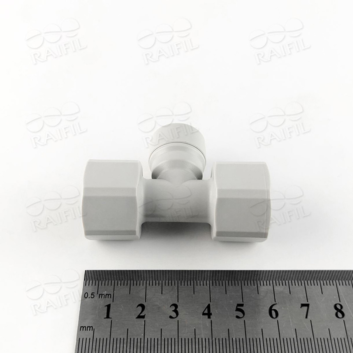 1821-E Raifil фитинг Т-образный (резьба внутренняя1/2"-трубка 3/8"-резьба внутренняя1/2")