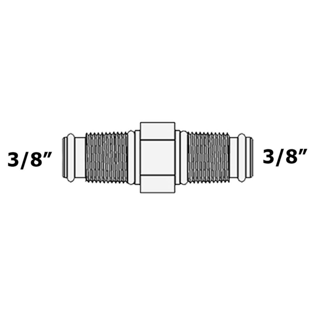 2810-B (СС-3W) Raifil фітинг-коннектор з зовнішньою різьбою 3/8"