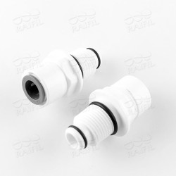 Фитинг прямой Raifil 2813-B (трубка 3/8"- резьба внешняя 3/8")