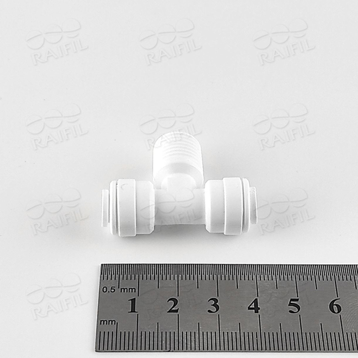 4МВТ44 Raifil фитинг Т-образный (трубка 1/4"- трубка 1/4"- резьба1/4")