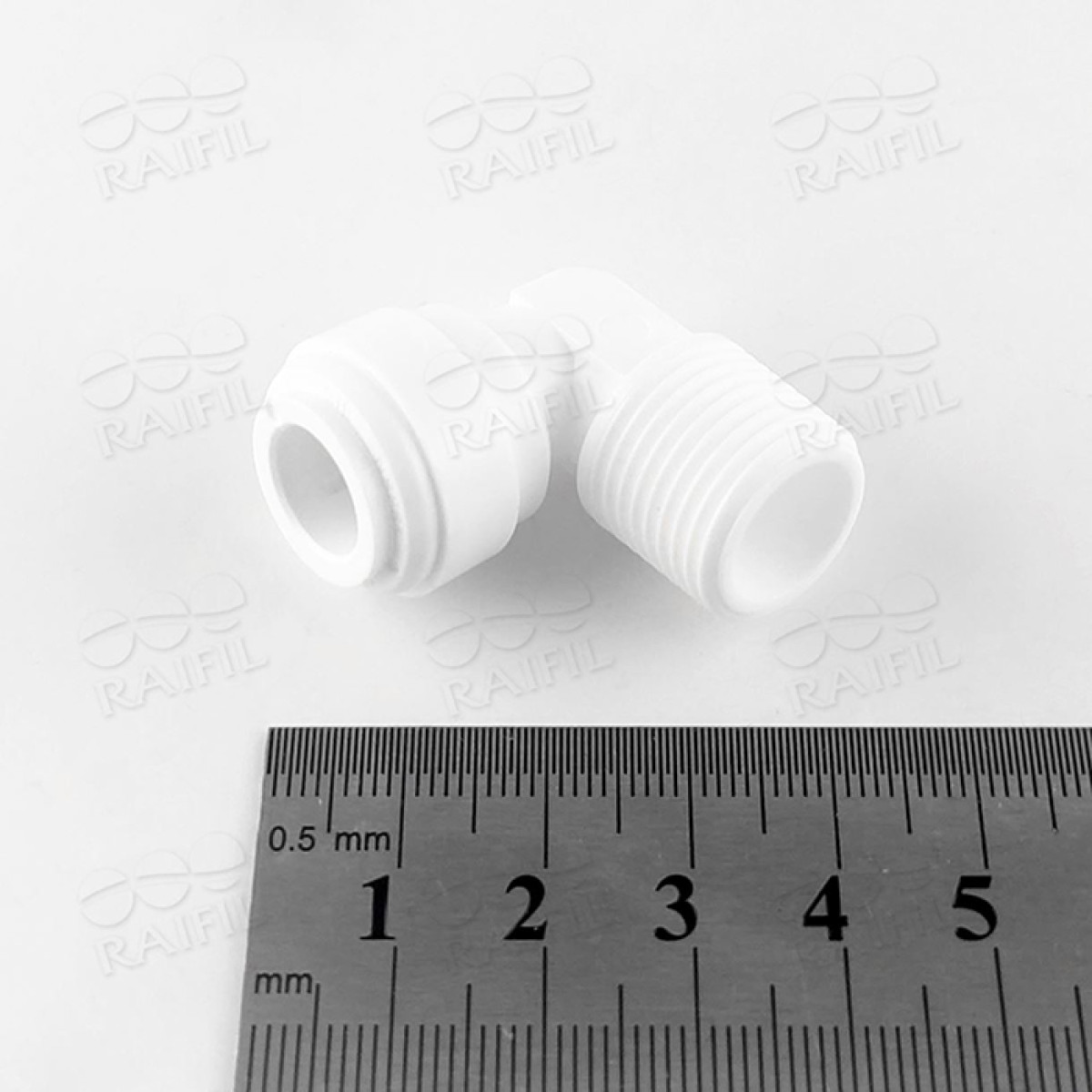 6МЕ6 Raifil фитинг угловой с наружной резьбой (трубка 3/8"- резьба 3/8")