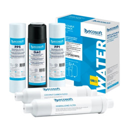 Комплект картриджів Ecosoft 1-2-3 + постфільтр + мінералізатор
