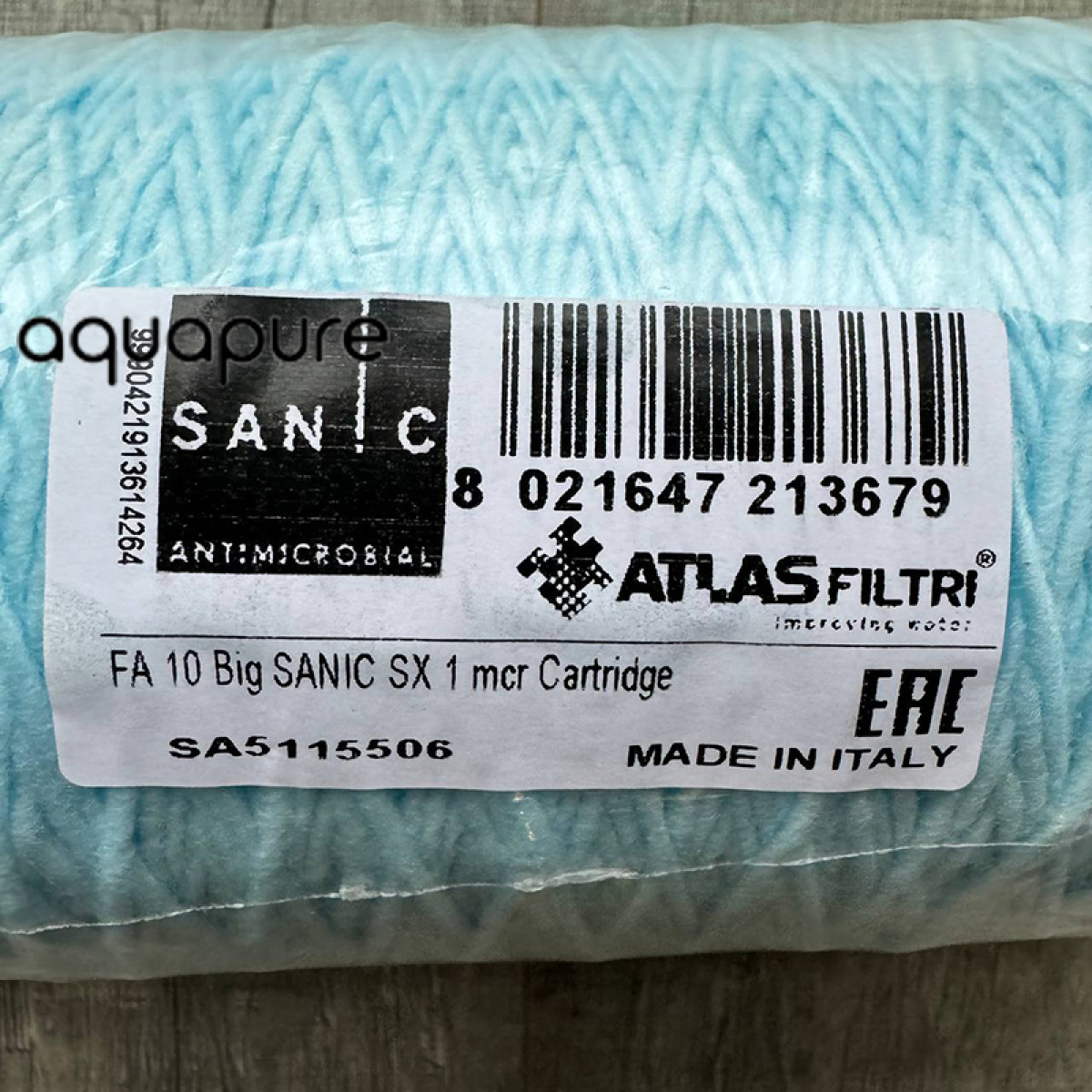 Картридж антимікробний з поліпропіленової нитки Atlas Filtri FA 10" BIG SANIC SX 1 мкм SA5115506