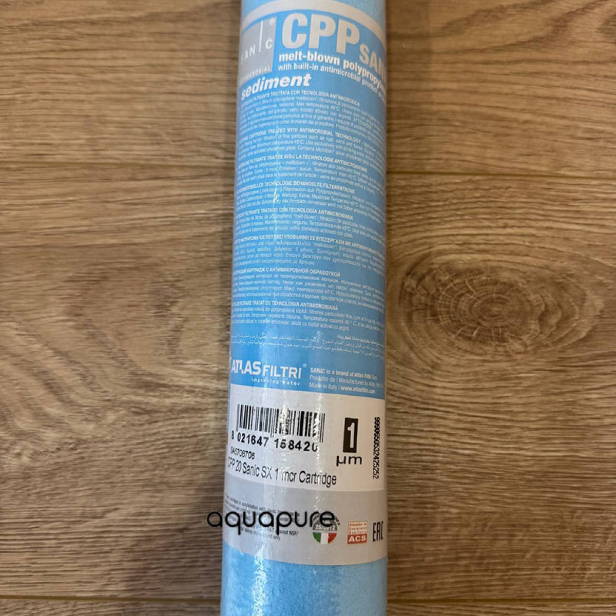 Картридж антимікробний із вспіненого поліпропілену Atlas Filtri CPP SANIC 20" SX 1 mcr SA5706706