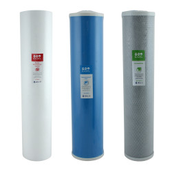 Комплект картриджів Big Blue 20" Raifil UDF-CBC дехлорування