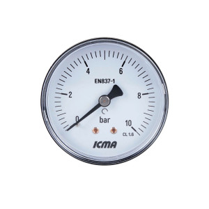 Манометр Icma №243 заднее подключение 1/4" 0-10 бар (91243AB10)