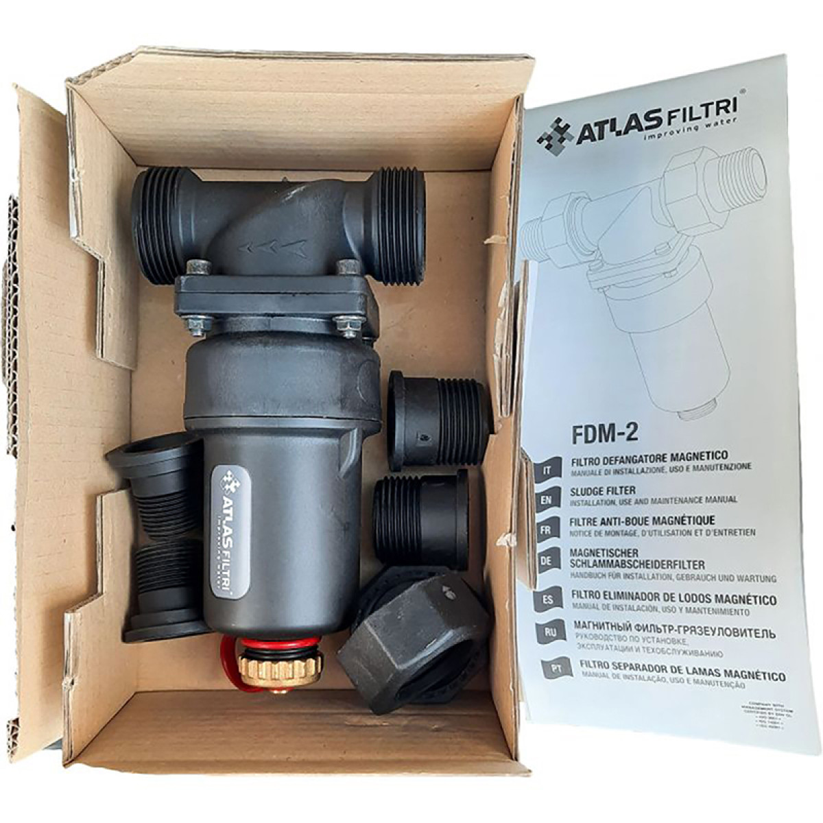 Магнітний фільтр брудоуловлювач Atlas Filtri FDM-2/A 3/4"-1" (RE6170120)