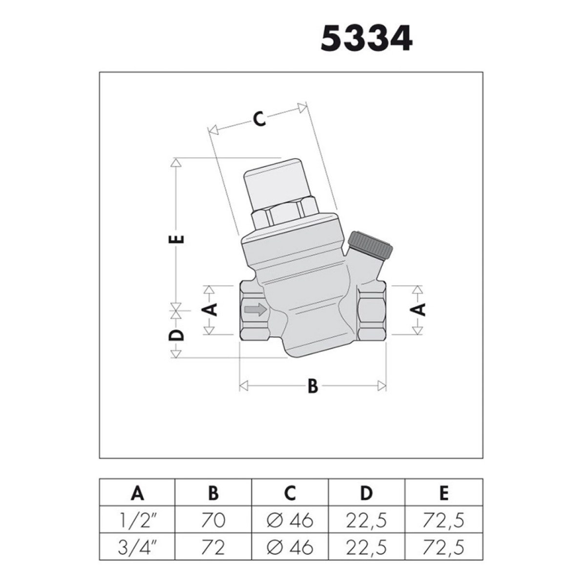 Редуктор давления Caleffi 533441 1/2"