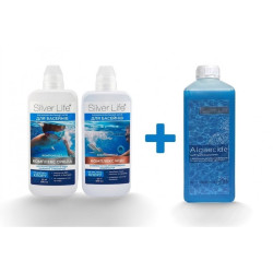 Комплект бактерицидный комплекс Silver Life, 2*0,5 л (25 м3) + Algaecide для удаления водорослей 1 л