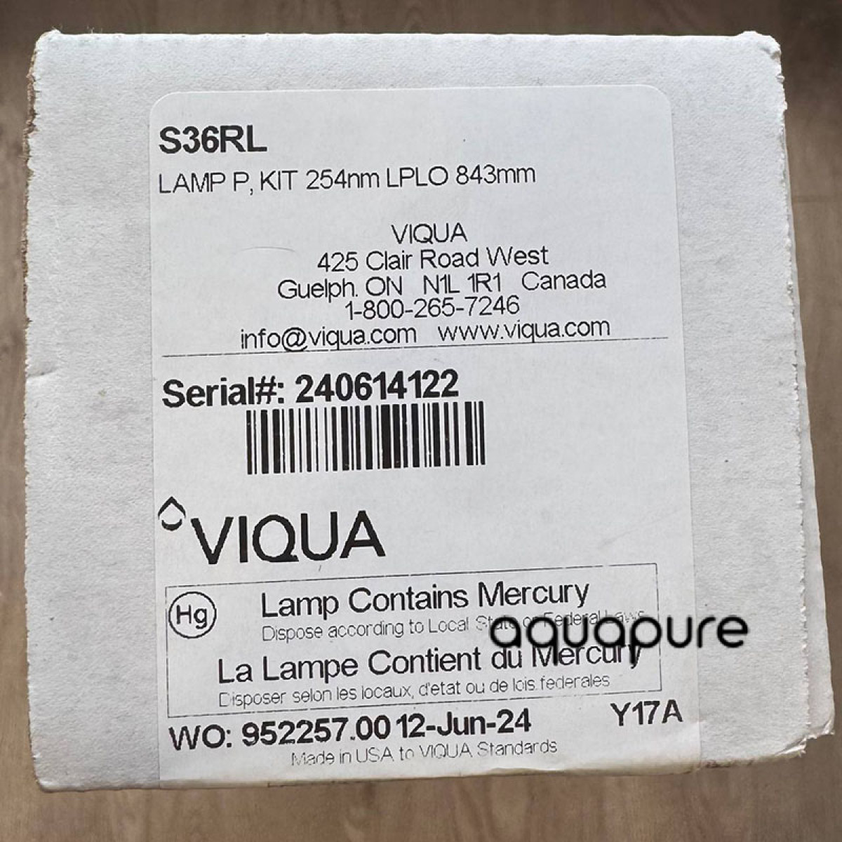 Сменная лампа Viqua STERILUME-EX S36RL