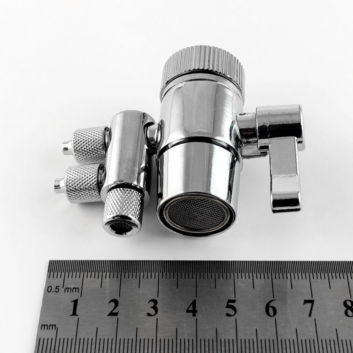 Дивертор 1/4" двойной DV-21-2BC латунь