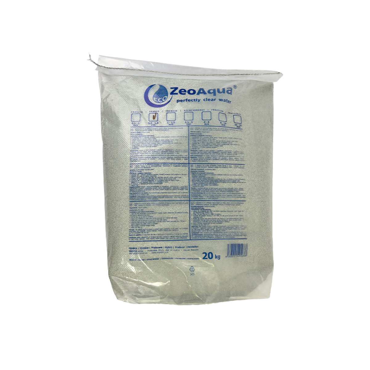 Завантаження фільтруюче ZeoAqua 0,6-1,8 pal. 20Kg