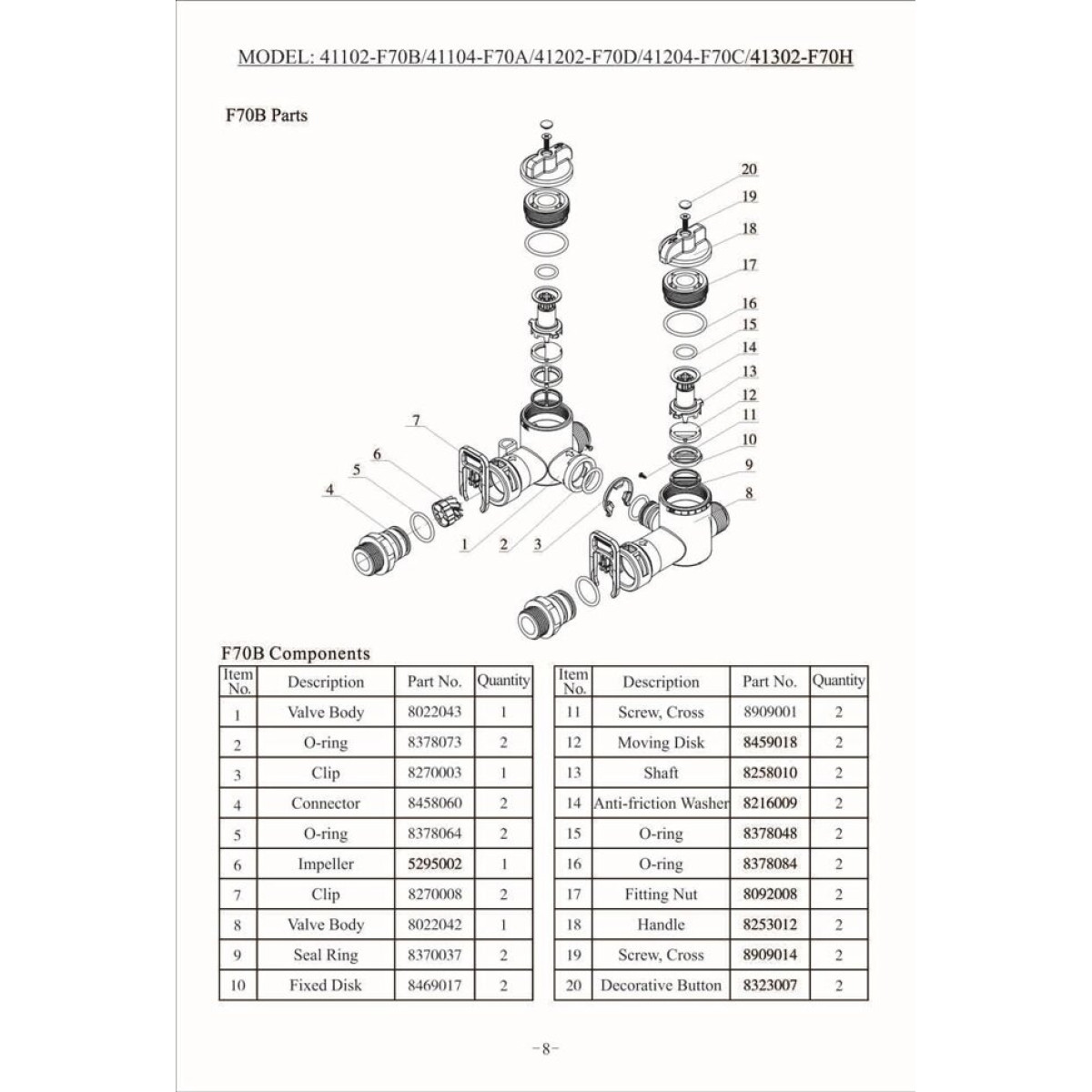 O-ring 8378064 байпас, підключення 3/4 для (F65/F117/ADQ-1"/ADQB-1")