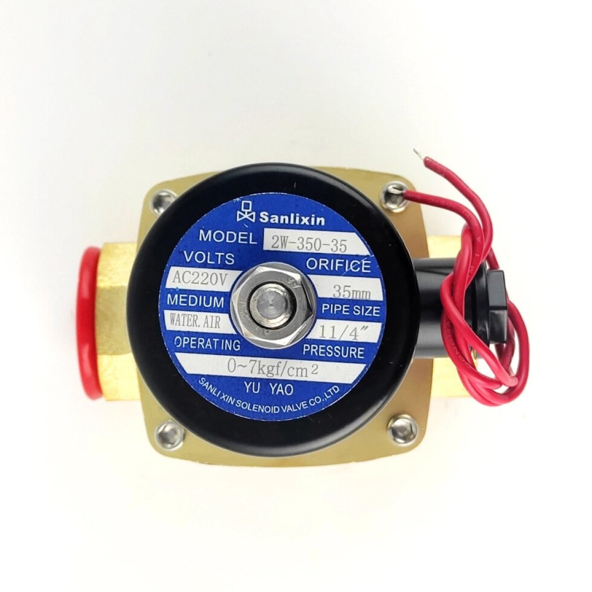 Нормально закрытый клапан прямого действия 1 1/4 Sanlixin 2W-350-35C EPDM AC220V 0-7 bar