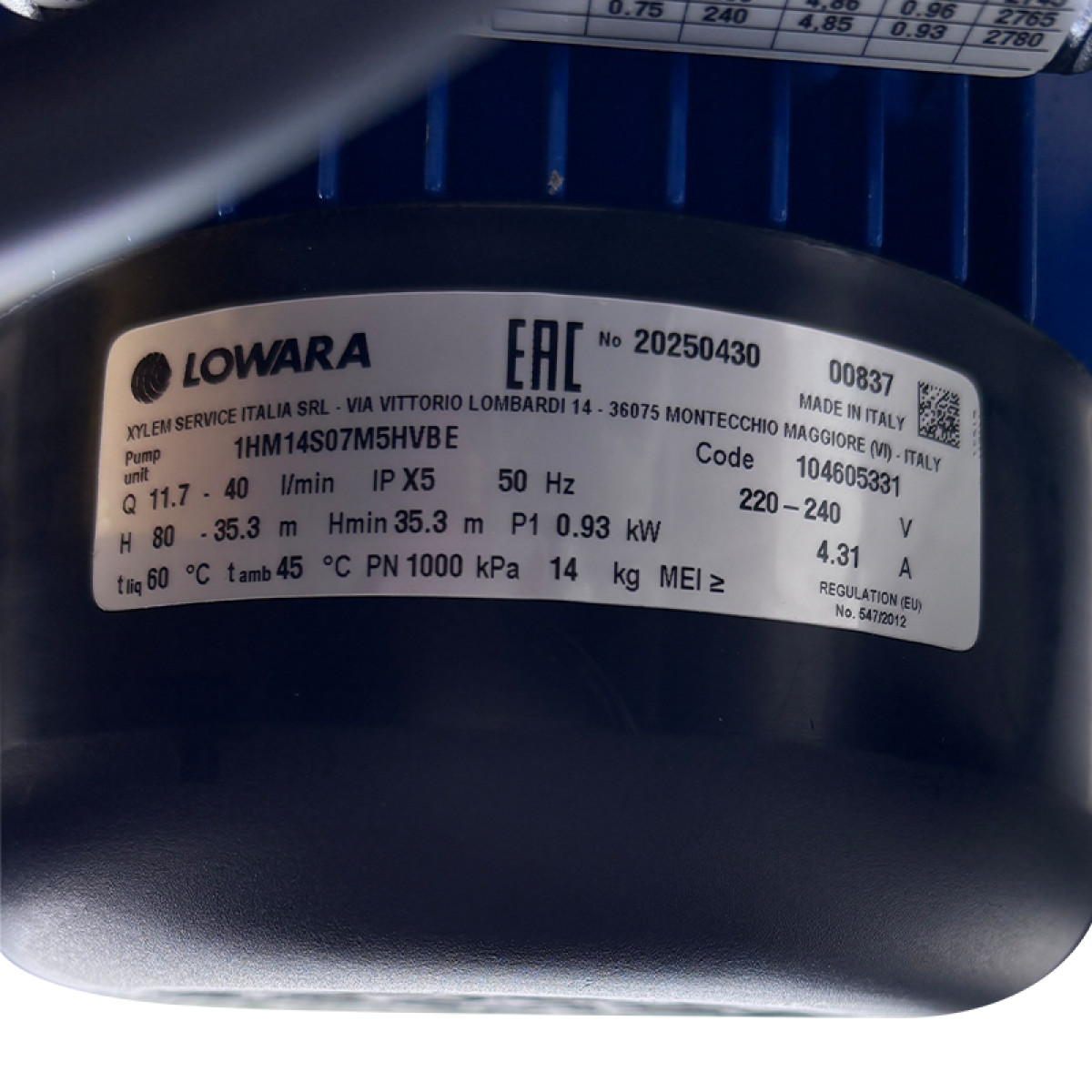 Система обратного осмоса 250 л/ч Filtrons PRO 3300, Lowara 1HM14 (FLRO4-1ST)