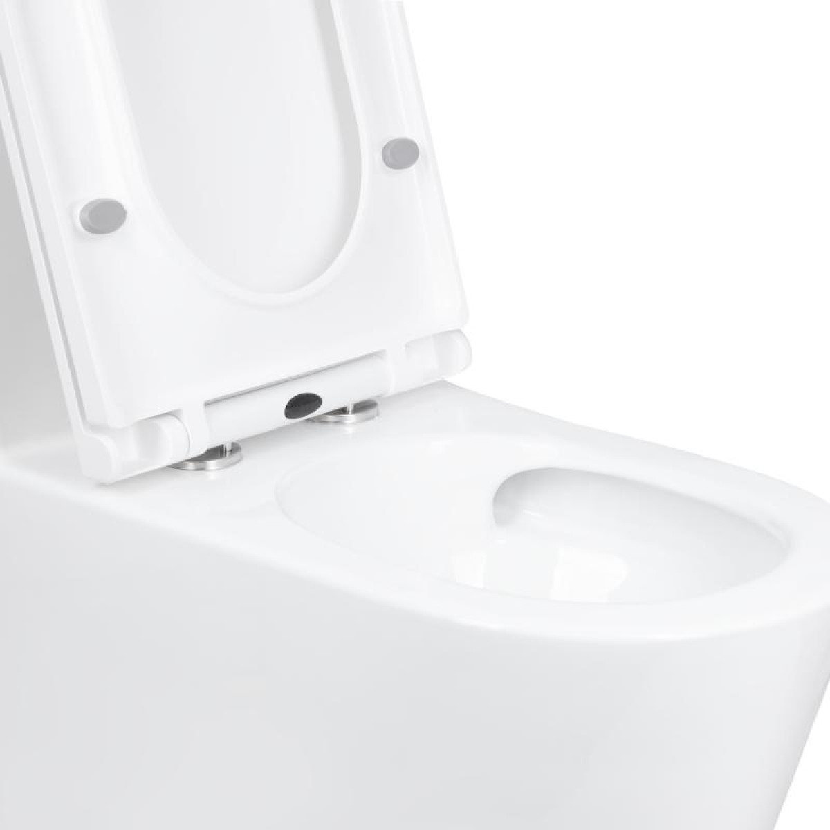 Унітаз-моноблок підлоговий Qtap Kolibri Ultra Quiet безобідковий з сидінням Soft-close WHITE QT10226380W