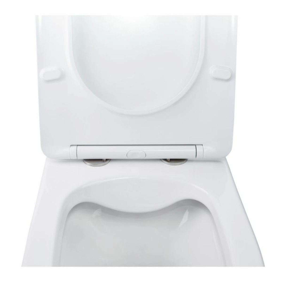 Готове рішення Qtap для ванної кімнати: підвісний унітаз Swan Rimless + комплект інсталяції Nest 4 в 1 (кругла клавіша Satin)