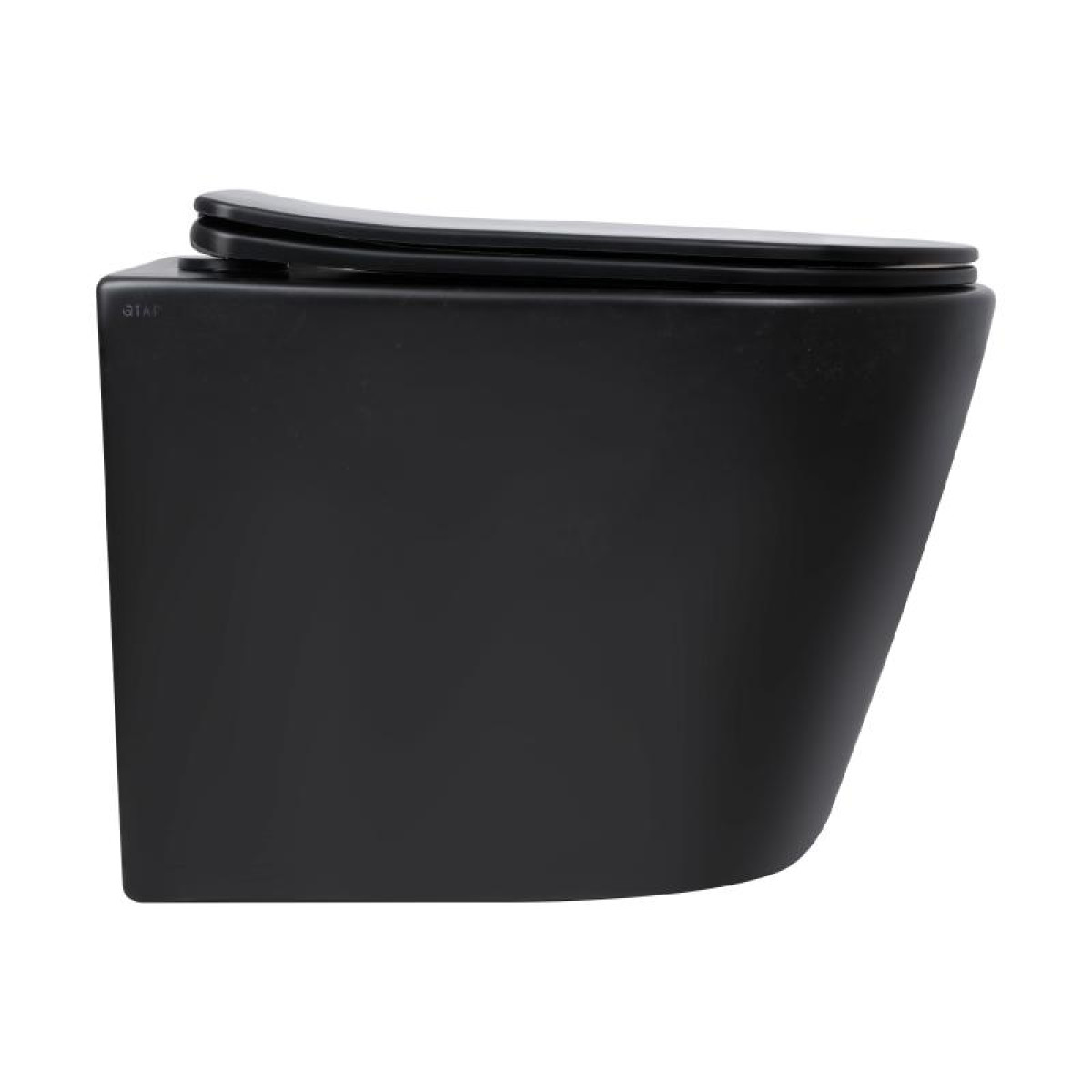Унітаз підвісний Qtap Scorpio Ultra Quiet безобідковий з сидінням Soft-close MATT BLACK QT14332380AMB