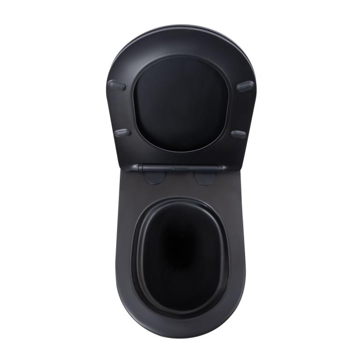 Унітаз підвісний Qtap Scorpio Ultra Quiet безобідковий з сидінням Soft-close MATT BLACK QT14332380AMB