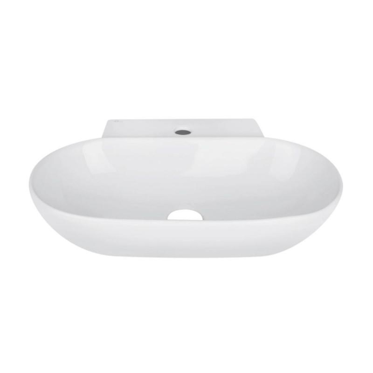 Комплект Qtap Cardinal: Раковина подвесная / накладная овальная 565х400х130 мм White + Донный клапан PU02