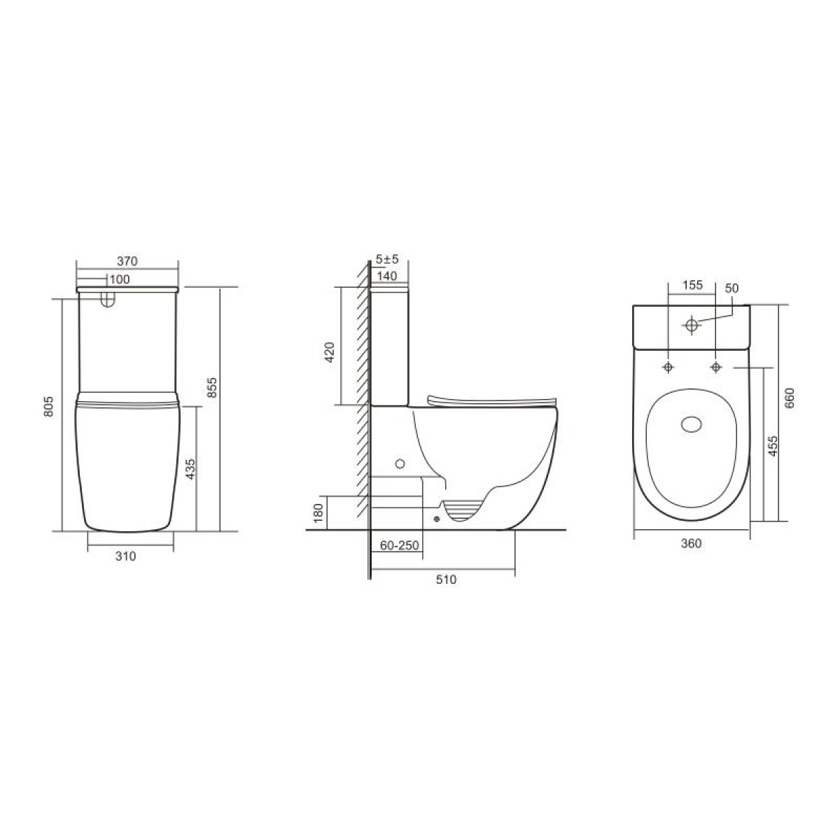 Унітаз підлоговий Qtap Robin New Ultra Quiet безобідковий з сидінням Soft-close WHITE QT13226083AW