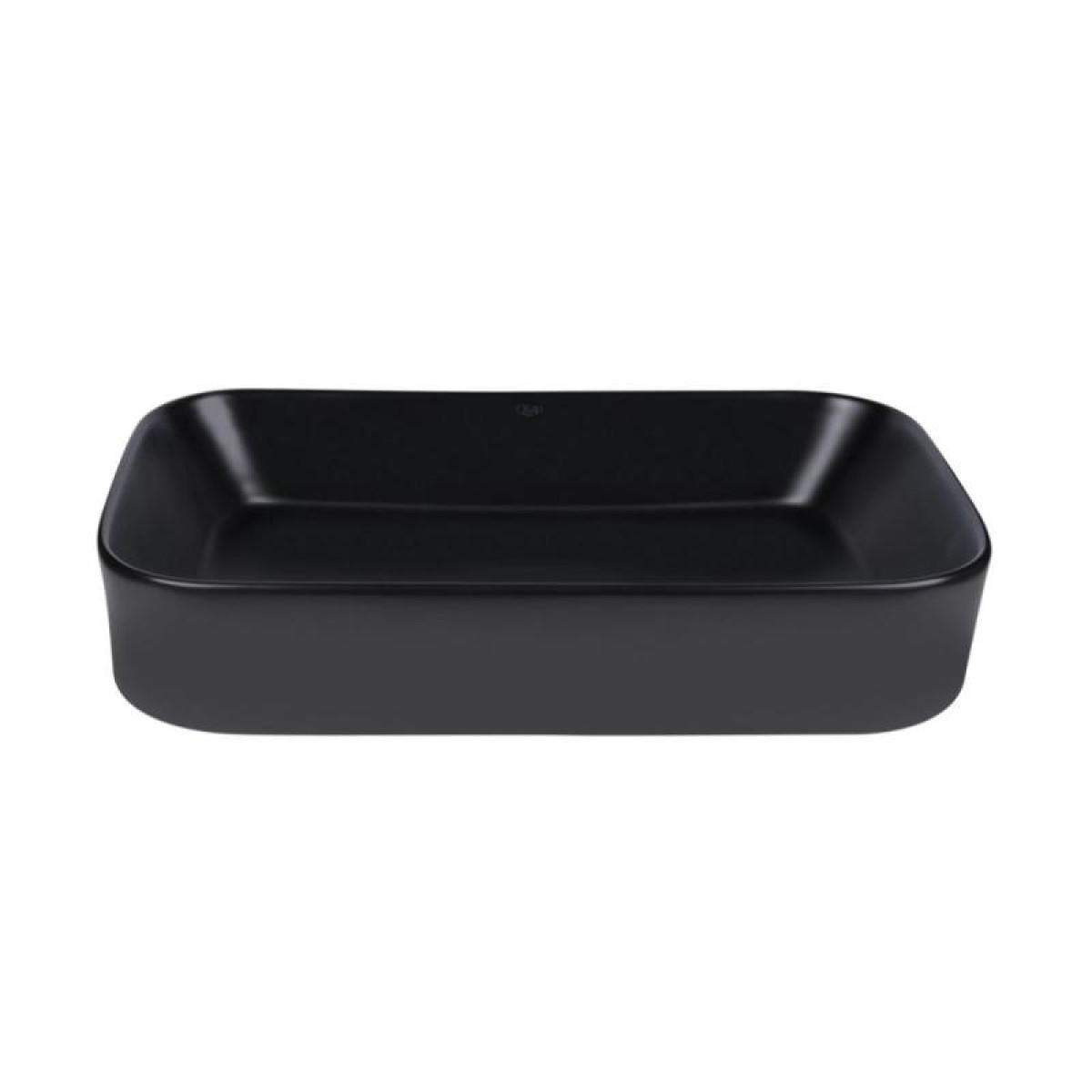 Комплект Qtap Scorpio: Раковина накладная прямоугольная 550х390х120 мм Matt Black + Донный клапан PU03