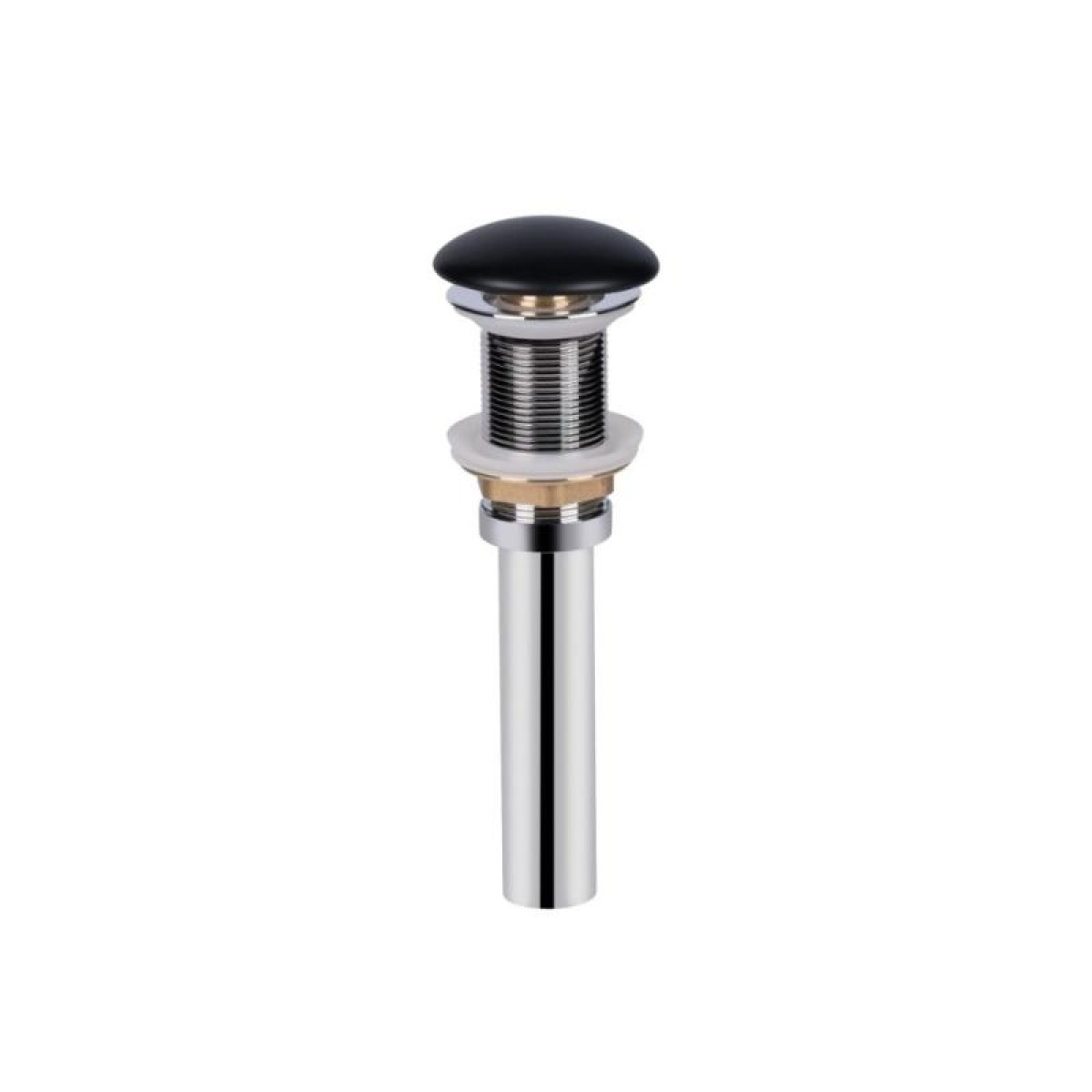 Комплект Qtap Scorpio: Раковина накладная прямоугольная 550х390х120 мм Matt Black + Донный клапан PU03