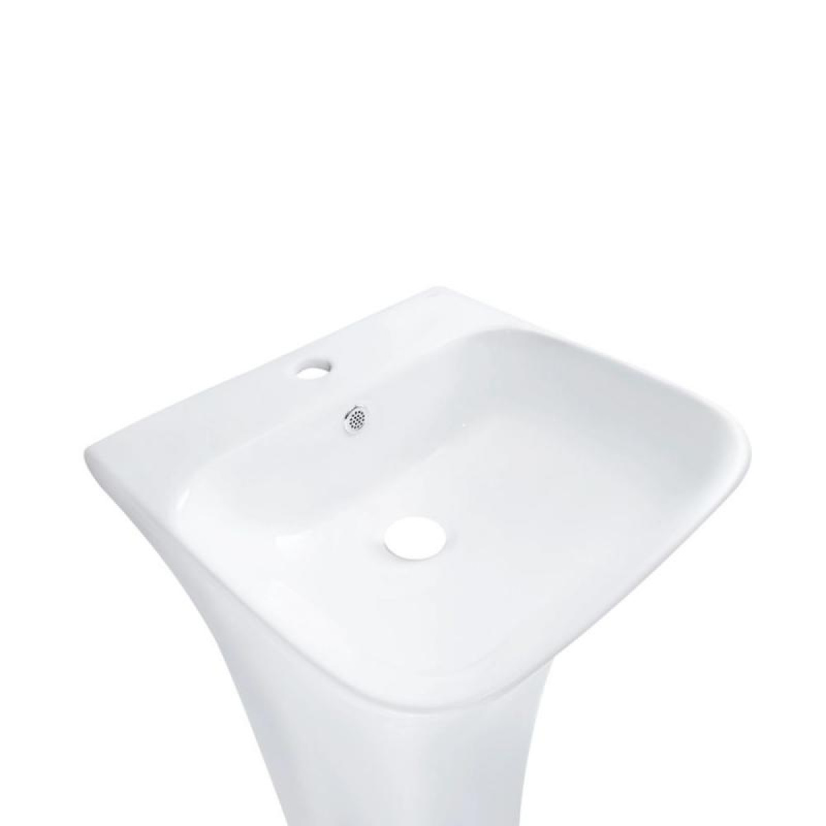 Комплект Qtap Crow: Раковина напольная моноблок 450x435x835 мм White + Донный клапан PU02O