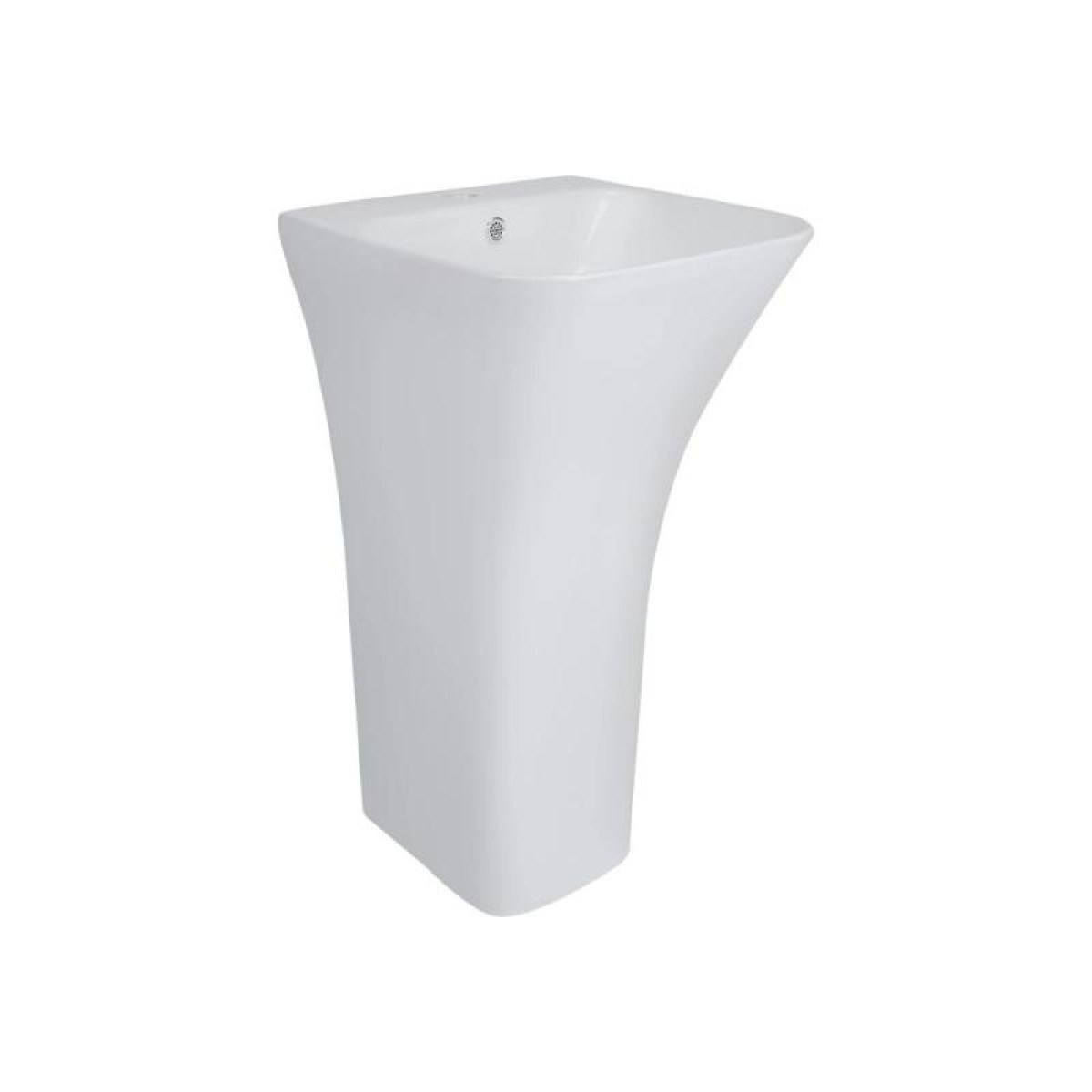 Комплект Qtap Crow: Раковина напольная моноблок 450x435x835 мм White + Донный клапан PU02O
