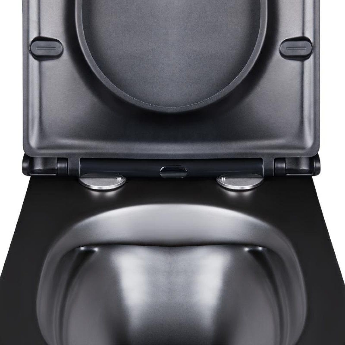 Унітаз підвісний Qtap Virgo безобідковий з сидінням Soft-close QT1833051ERMB