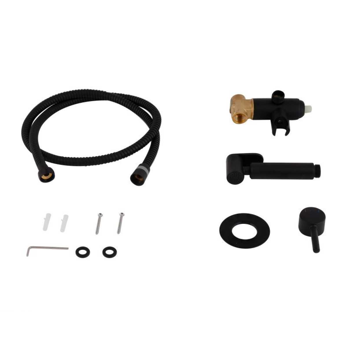 Набор для гигиенического душа Qtap Inspai-Varius округлый QTINSVARBСRV00440001 Black Matt