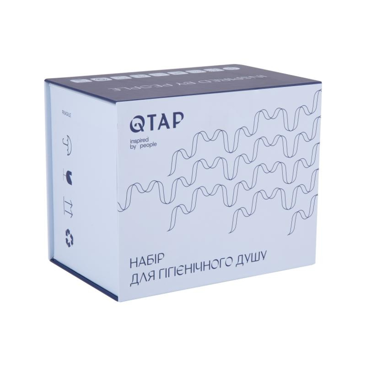 Набор для гигиенического душа Qtap Inspai-Varius округлый QTINSVARBСRV00440001 Black Matt