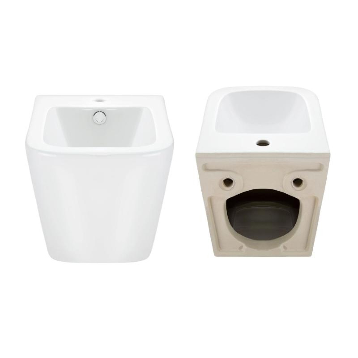 Комплект Qtap Tern 2 в 1: унитаз подвесной Ultra Quiet + биде подвесное