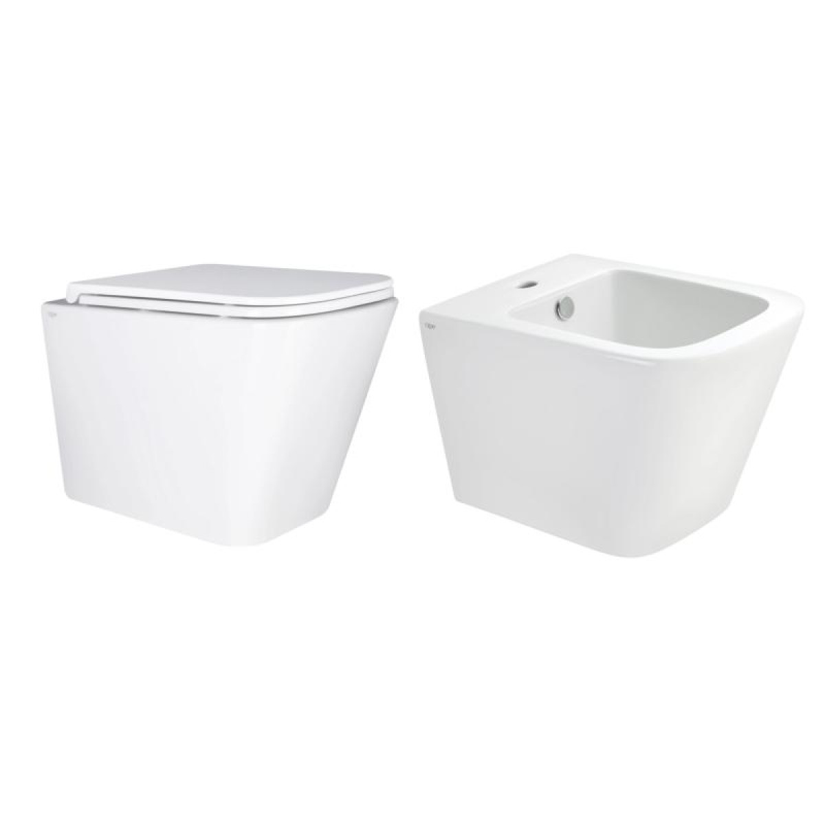 Комплект Qtap Tern 2 в 1: унитаз подвесной Ultra Quiet + биде подвесное