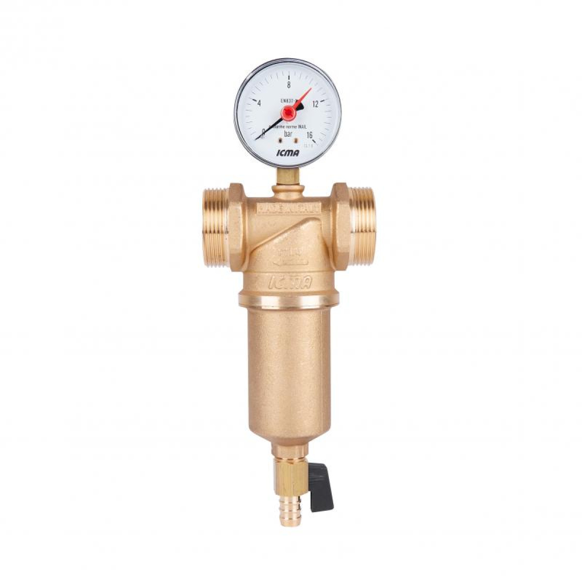 Фильтр ICMA 750 1 1/4" х 1" самопромывной с манометром
