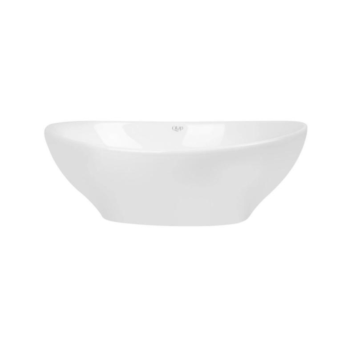 Комплект Qtap Dove: Раковина накладная овальная 410x335x145 мм White + Донный клапан PU02