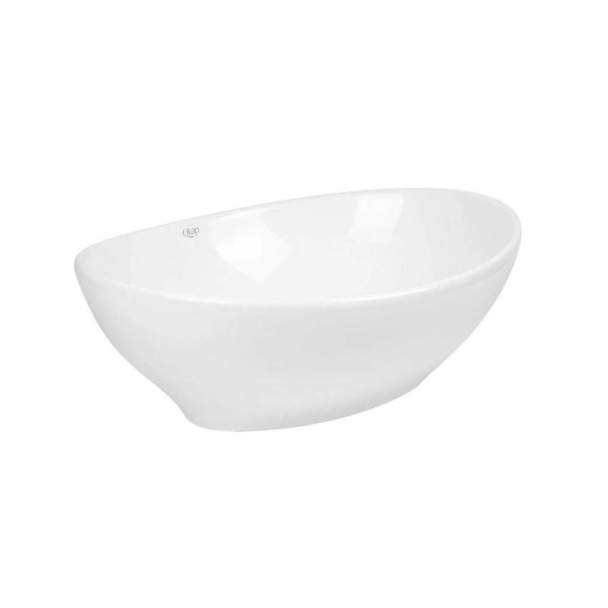 Комплект Qtap Dove: Раковина накладная овальная 410x335x145 мм White + Донный клапан PU02