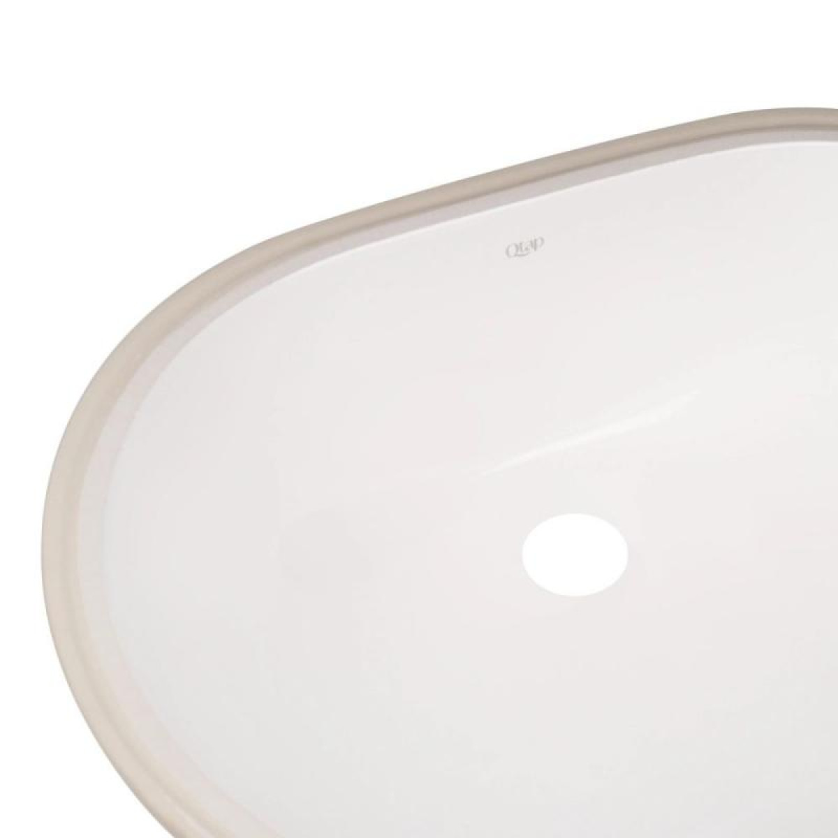Комплект Qtap Stork: Раковина врезная овальная 560x395x195 мм White + Донный клапан PU02O