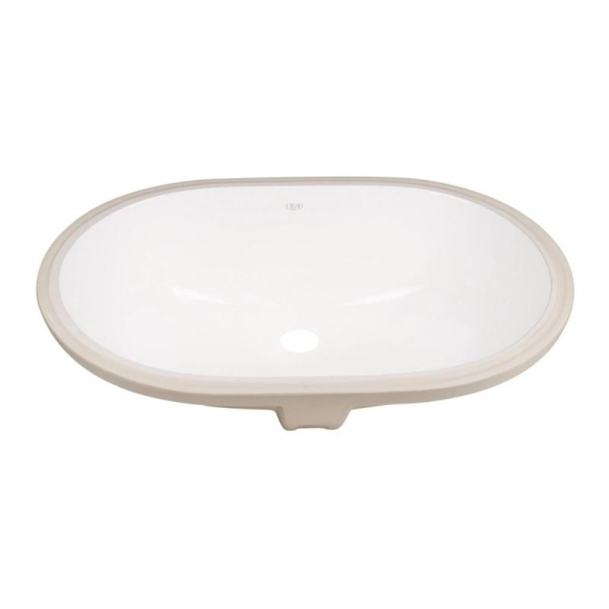 Комплект Qtap Stork: Раковина врезная овальная 560x395x195 мм White + Донный клапан PU02O