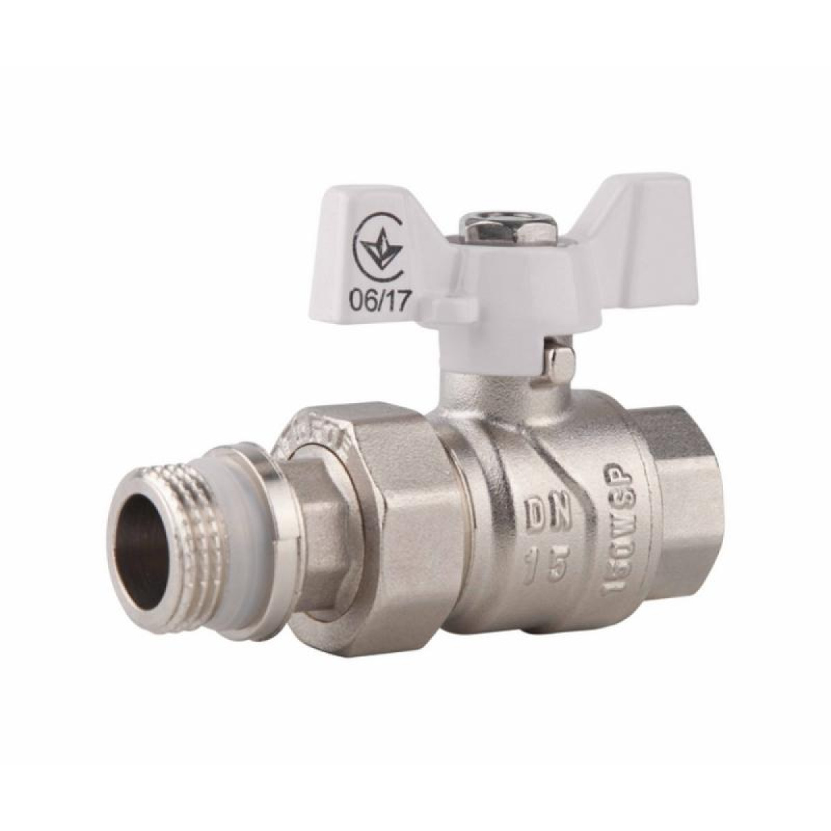 Кран шаровой "Американка" Thermo Alliance Forte с антипротечкой прямой 3/4"ВН "бабочка" SF222W20