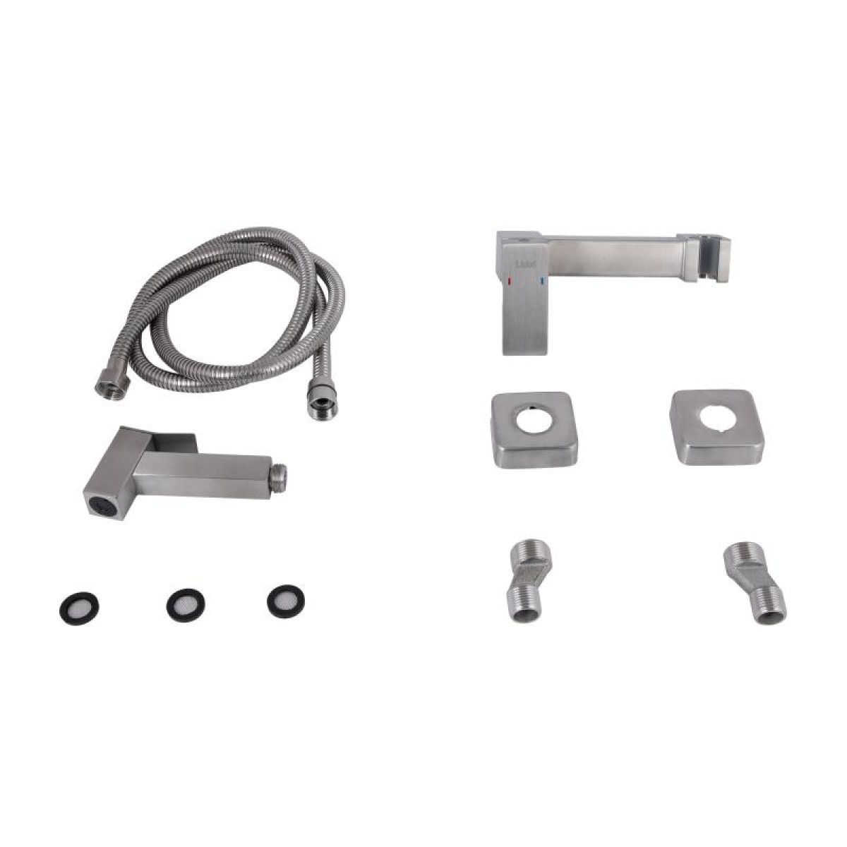 Набор для гигиенического душа Lidz Kubis 110 Nickel LDKUB110NKS46103 прямоугольный