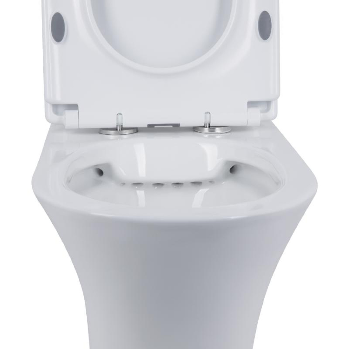 Унітаз-компакт Qtap Presto безобідковий з сідінням Soft-close QT24221217AW
