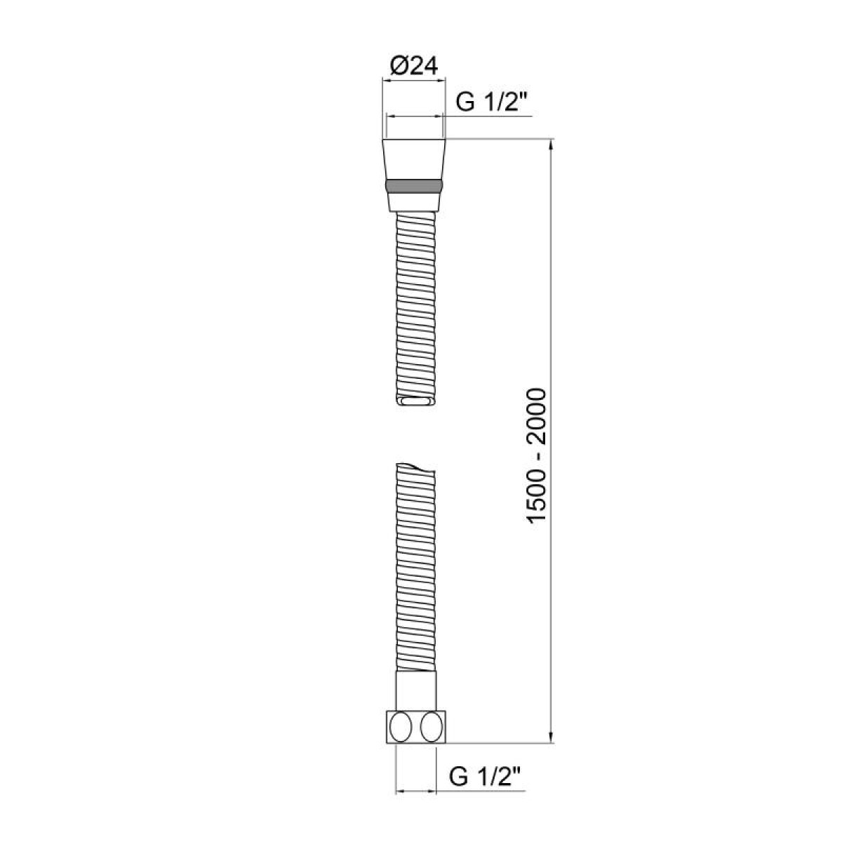 Шланг Lidz Niagara 13 1,5-2 м LDNIA13CRM35461 Chrome