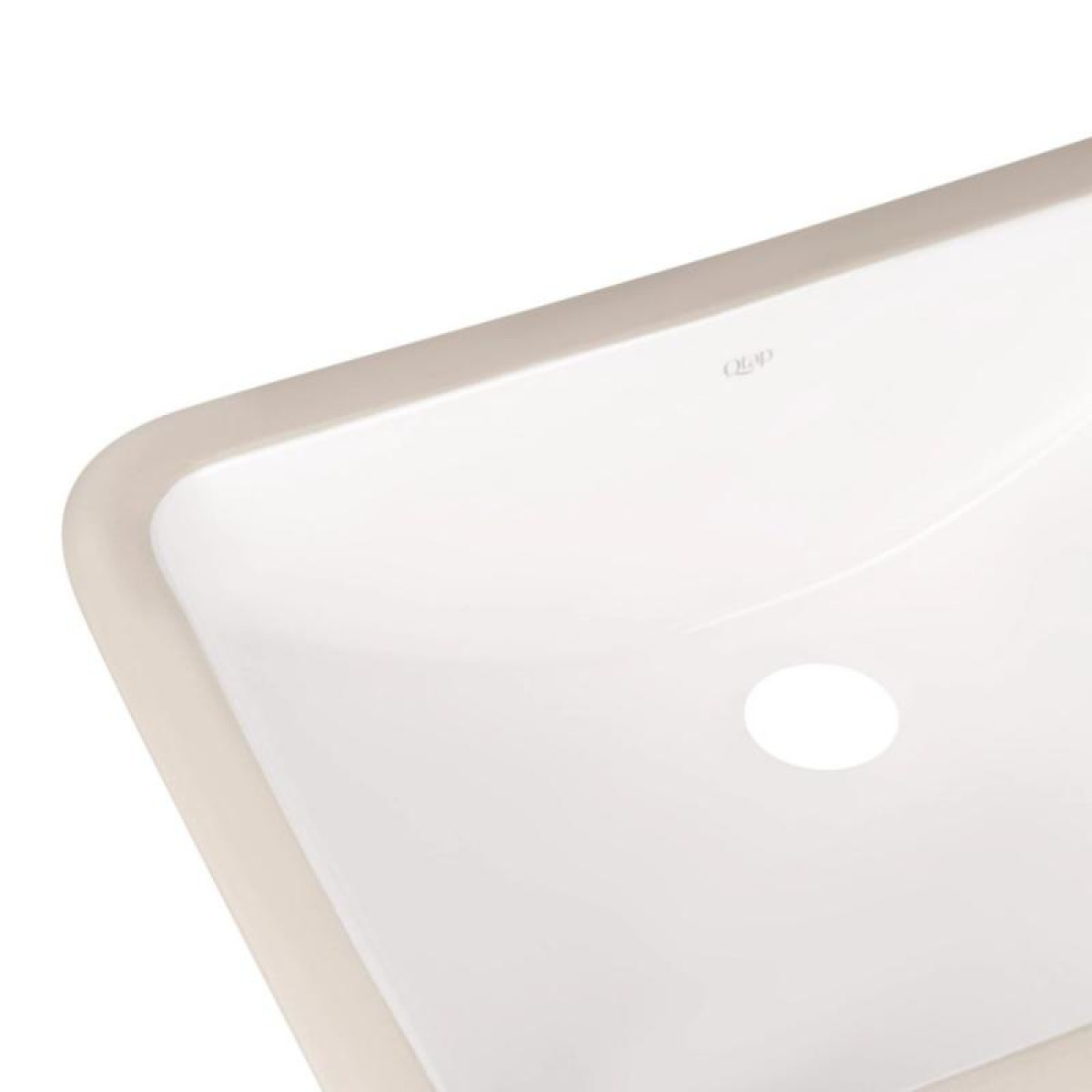 Комплект Qtap Stork: Раковина врезная прямоугольная 530x370x200 мм White + Донный клапан PU02O